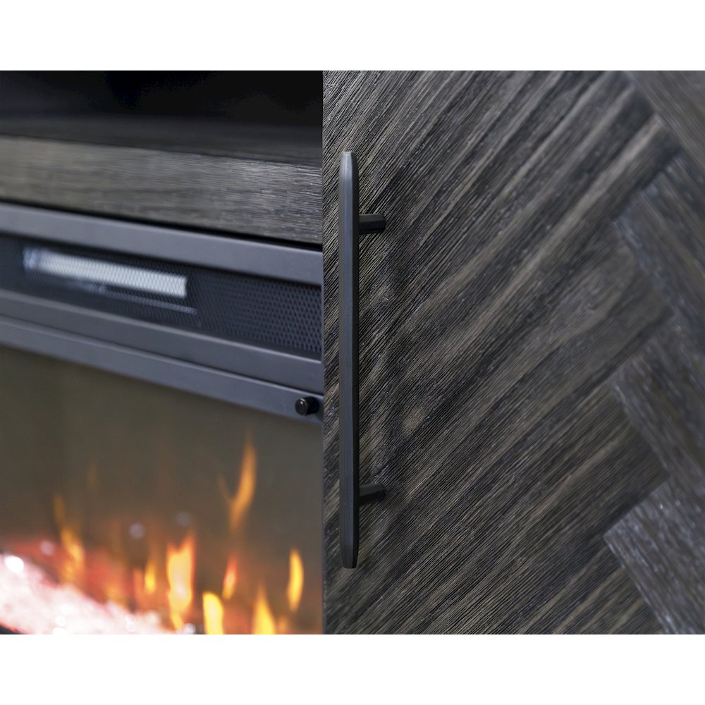 Palisades 67" Fireplace Console, Fully Assembled, Gray