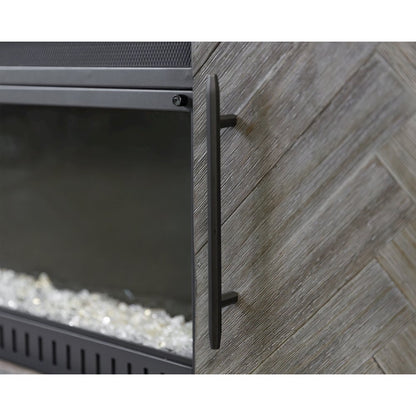 Palisades 80" Fireplace Console, Fully Assembled, Gray