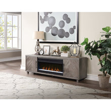 Palisades 80" Fireplace Console, Fully Assembled, Gray