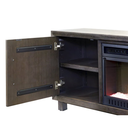 Palisades 80" Fireplace Console, Fully Assembled, Gray