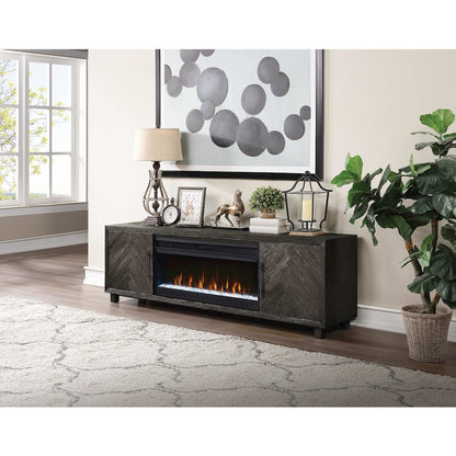 Palisades 80" Fireplace Console, Fully Assembled, Gray