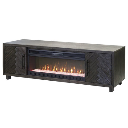 Palisades 80" Fireplace Console, Fully Assembled, Gray