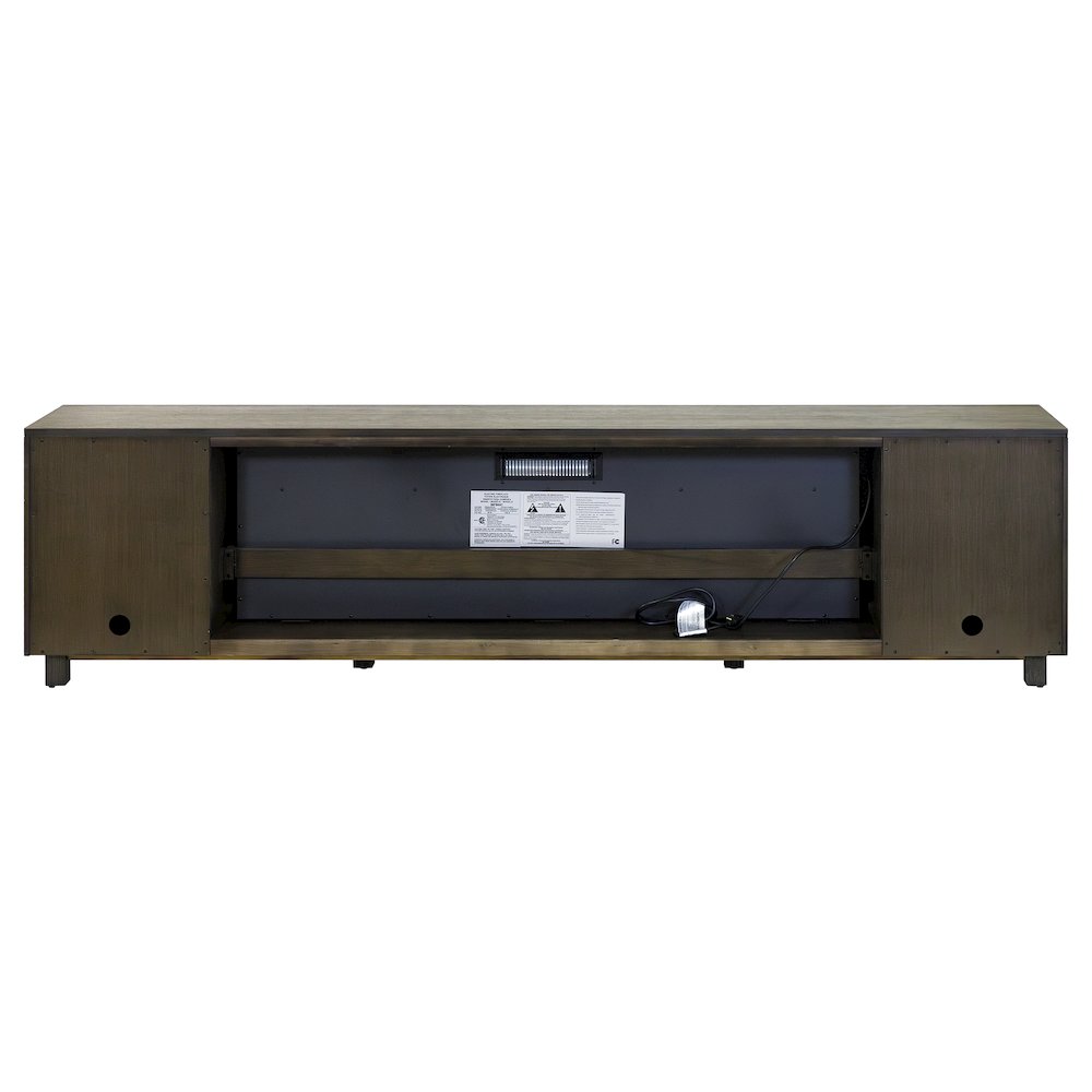 Palisades 96" Fireplace Console, Fully Assembled, Gray
