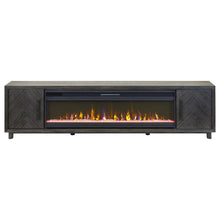 Palisades 96" Fireplace Console, Fully Assembled, Gray