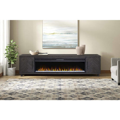 Palisades 96" Fireplace Console, Fully Assembled, Gray