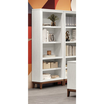 Contemporary Laminate Wood Open Bookcase, Office Shelving, Storage Cabinet