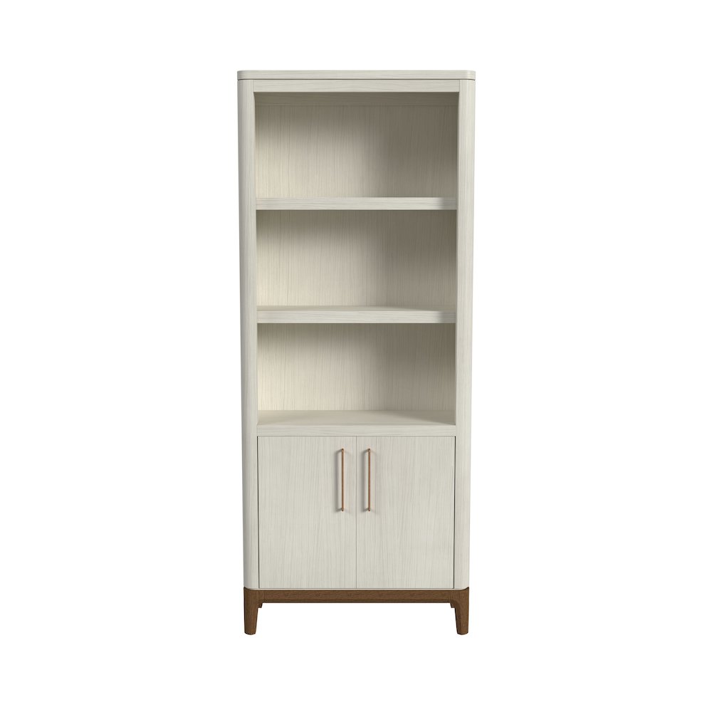 Contemporary Laminate Wood Bookcase with doors, Office Shelving, Storage Cabinet