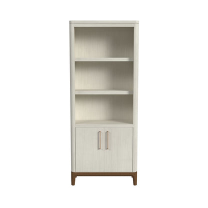 Contemporary Laminate Wood Bookcase with doors, Office Shelving, Storage Cabinet