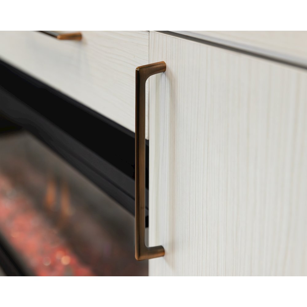 80" Wood Laminate Fireplace Console, Entertainment Storage, TV Stand