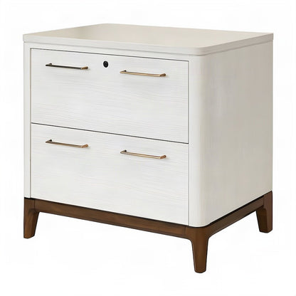 Wood Laminate Lateral File Cabinet with Office Storage Drawers, White