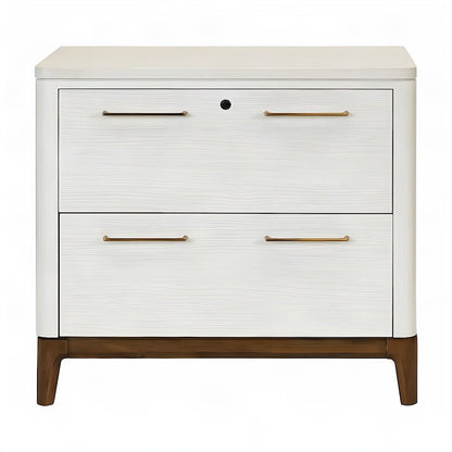 Wood Laminate Lateral File Cabinet with Office Storage Drawers, White