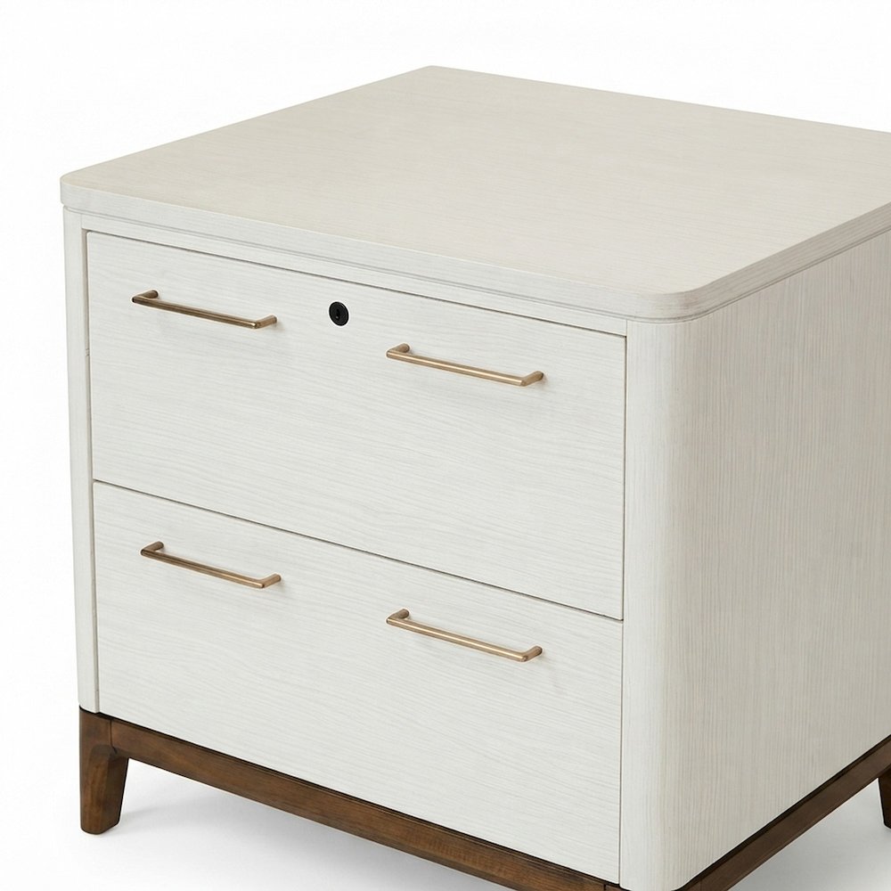 Wood Laminate Lateral File Cabinet with Office Storage Drawers, White