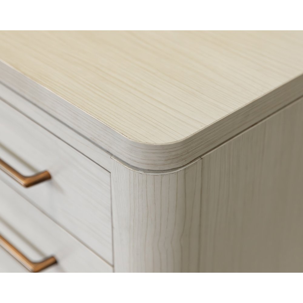 Contemporary Laminate Wood Double Pedestal Executive Desk, Writing Table