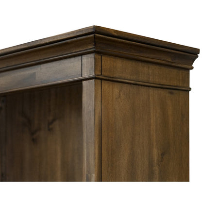 Porter Wood Open Bookcase, Fully Assembled, Brown
