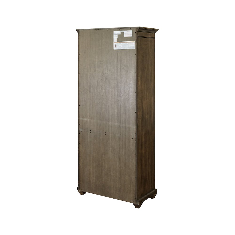 Porter Wood Bookcase With Doors, Fully Assembled