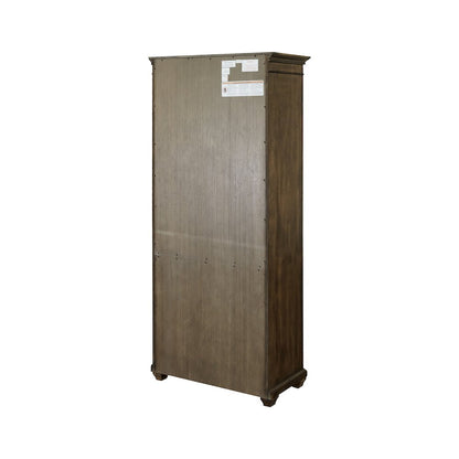 Porter Wood Bookcase With Doors, Fully Assembled