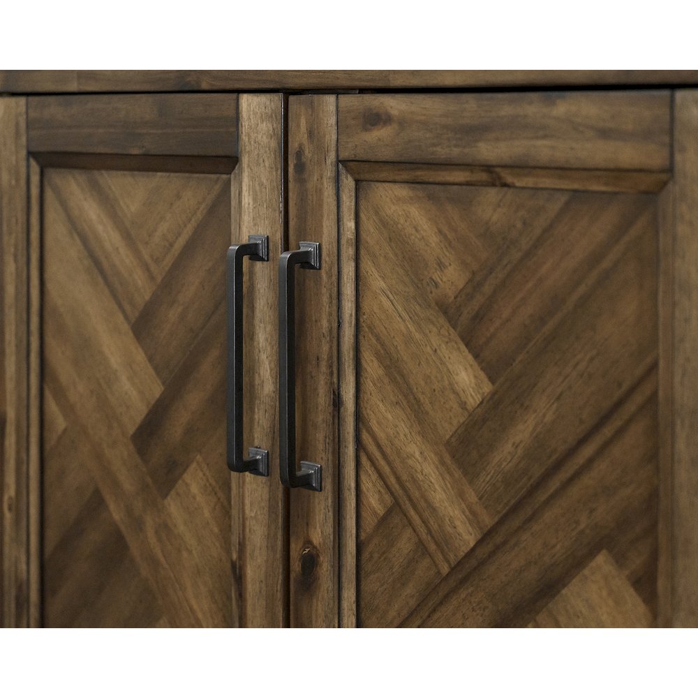 Porter Wood Bookcase With Doors, Fully Assembled