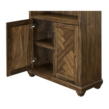 Porter Wood Bookcase With Doors, Fully Assembled