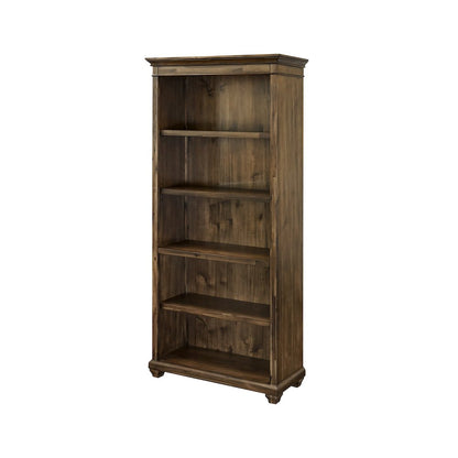 Porter Wood Bookcase With Doors, Fully Assembled
