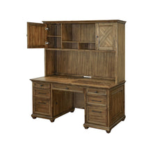 Porter Wood Hutch With Doors, Fully Assembled, Brown