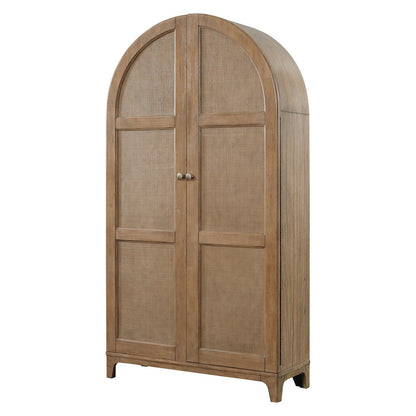 Quincey Coastal Arch shaped Bar Cabinet, Fully Assembled