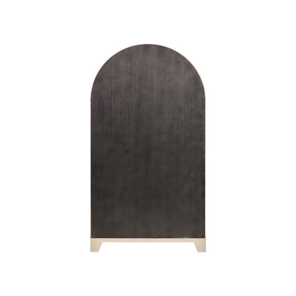 Quincey Coastal Arch shaped Bar Cabinet, Fully Assembled