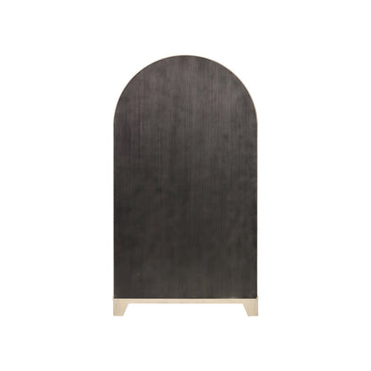 Quincey Coastal Arch shaped Bar Cabinet, Fully Assembled