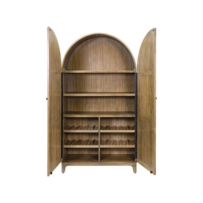 Quincey Coastal Arch shaped Bar Cabinet, Fully Assembled