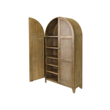 Quincey Coastal Arch shaped Bar Cabinet, Fully Assembled