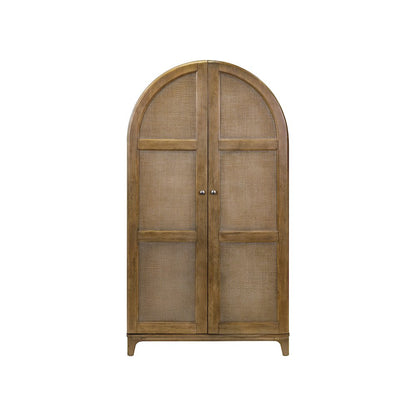Quincey Coastal Arch shaped Bar Cabinet, Fully Assembled