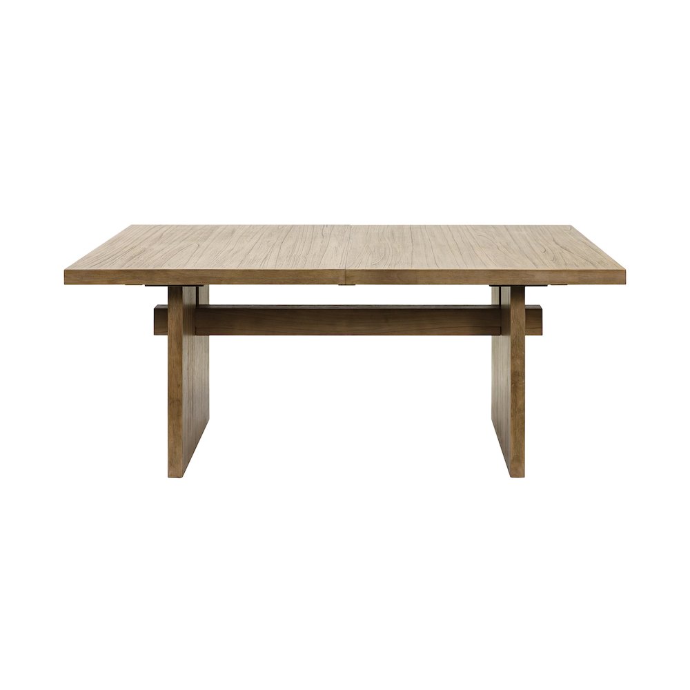 Quincey Coastal Wood Rectangular Kitchen Table with Six Chairs
