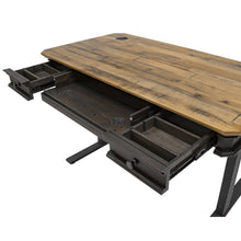 Sonoma Executive Electric Sit/Stand Desk With Solid Plank Top, Brown