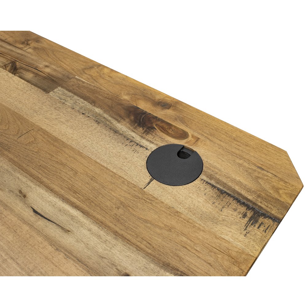 Sonoma Executive Electric Sit/Stand Desk With Solid Plank Top, Brown
