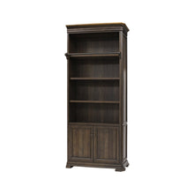 Sonoma Executive Bookcase Wall With Wood Ladder, Brown