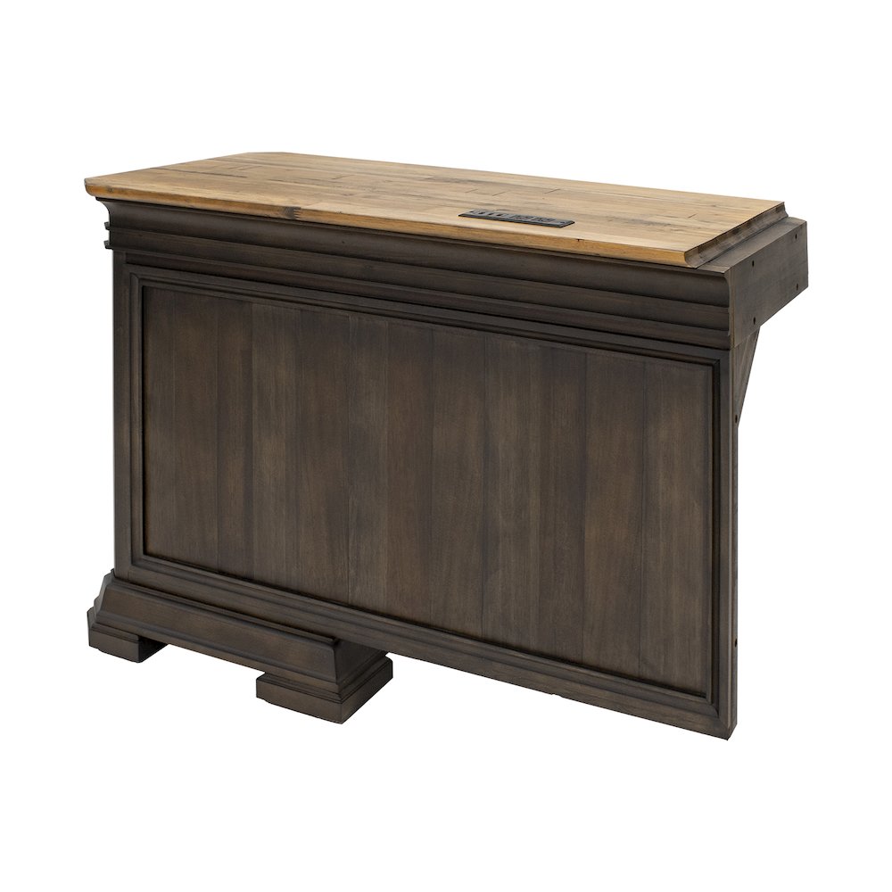 Sonoma Executve L-Desk & Return With Solid Wood Plank Tops, Brown
