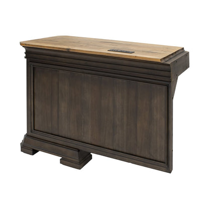 Sonoma Executve L-Desk & Return With Solid Wood Plank Tops, Brown