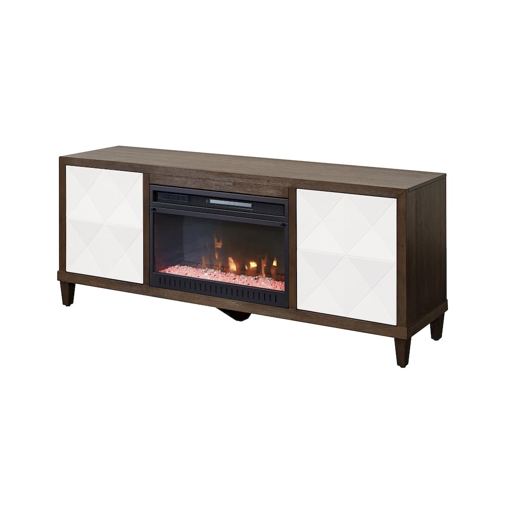 Stellar Wood 65" Fireplace Console with with doors