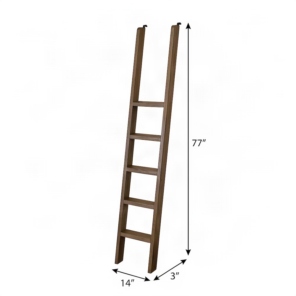 Traditional Wooden Decorative Ladder for Blankets and Towels, Brown