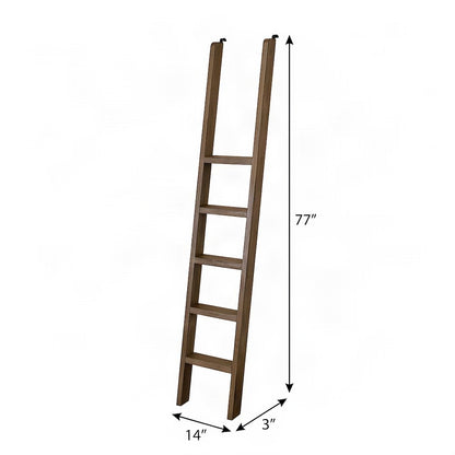 Traditional Wooden Decorative Ladder for Blankets and Towels, Brown