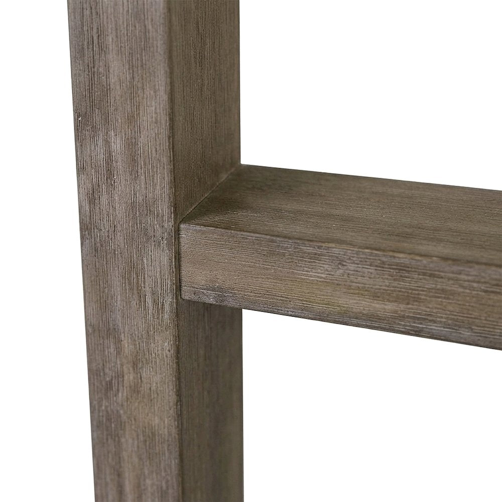 Traditional Wooden Decorative Ladder for Blankets and Towels, Brown