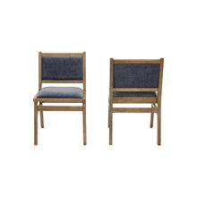 Shelby Two Mid-Century Modern Wood Side Chairs, Brown