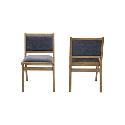 Shelby Two Mid-Century Modern Wood Side Chairs, Brown