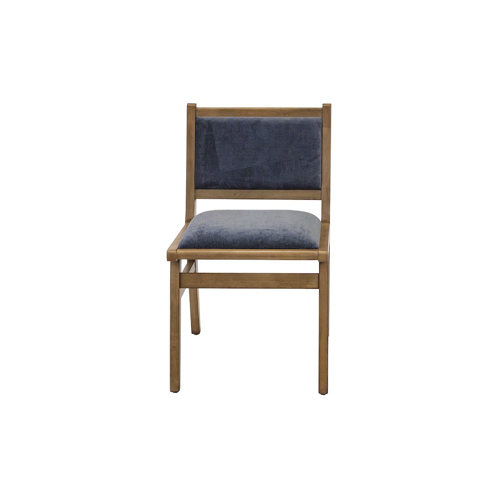 Shelby Two Mid-Century Modern Wood Side Chairs, Brown