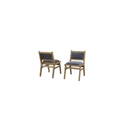 Shelby Two Mid-Century Modern Wood Side Chairs, Brown