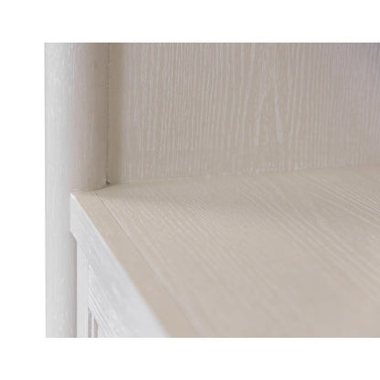 Wood Bookcase with Doors, Office Shelving, Storage Cabinet, Assembled, White