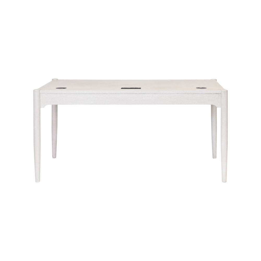 Modern Wood Office Writing Desk, Storage Table, White