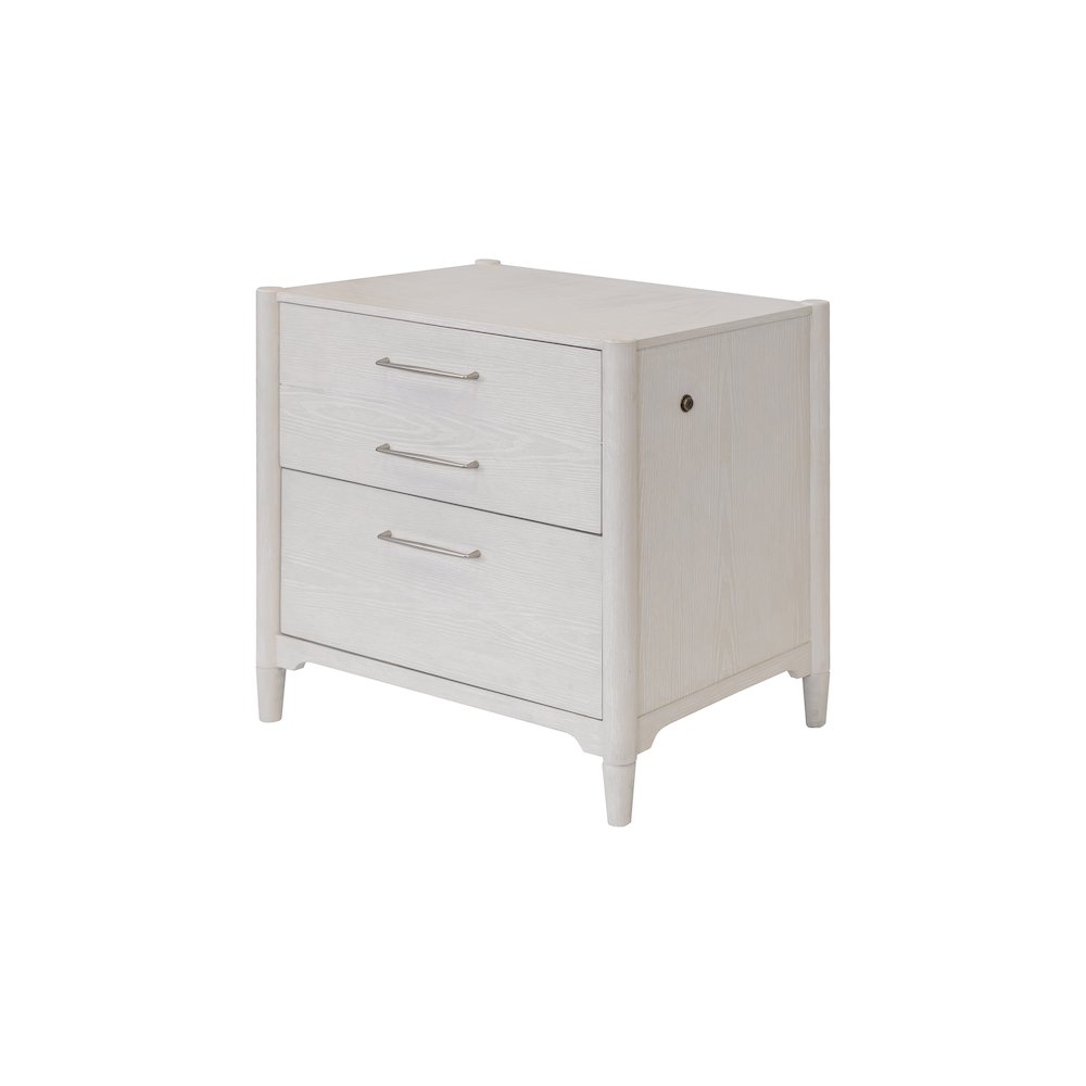 Wood Lateral File, Office Storage File Drawer, Locking Drawer, Assembled, White