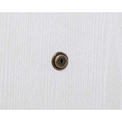 Wood Lateral File, Office Storage File Drawer, Locking Drawer, Assembled, White