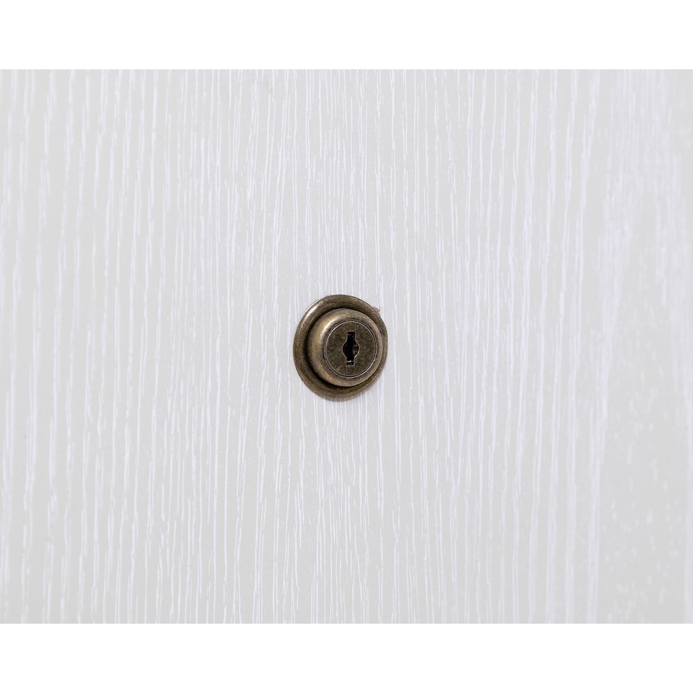 Wood Lateral File, Office Storage File Drawer, Locking Drawer, Assembled, White