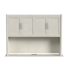 Modern Wood Hutch With Doors, Storage Cabinet, Fully Assembled, White